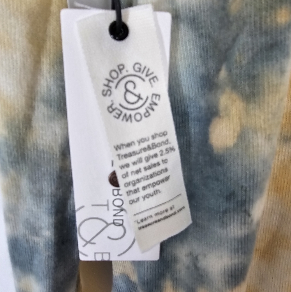TREASURE & Bond size Large tie-dyed crewneck long-sleeved NWT - Picture 7 of 7